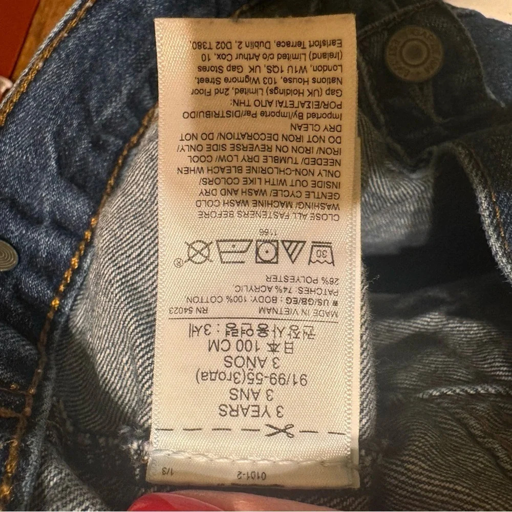 Gap Disney Girl Boy Mickey Mouse Blue Button Down Pockets Jean Denim Jacket Sz 3 - Picture 7 of 7